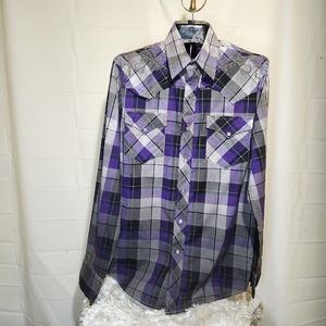 Roper Men's Long Sleeve Western Style Shirt size Medium